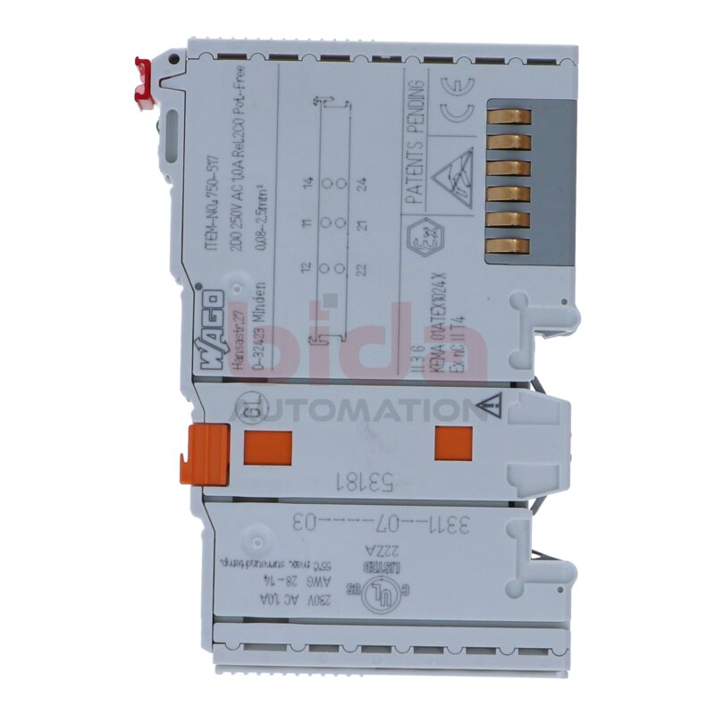 WAGO 750-517 Relaisausgangsklemme / Relais‑Ausgangsmodul/ Relay output terminal / relay output module 24V