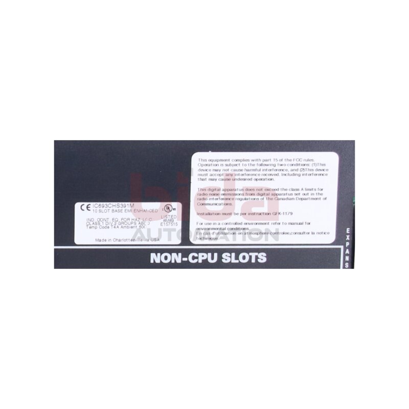 Fanuc IC693CHS391M  BASE 10-SLOT Erweiterungs‑Basisplatte / Baseplate