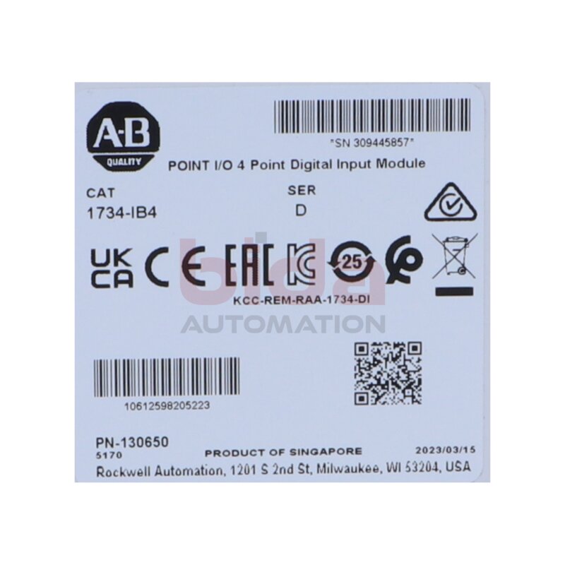 Allen-Bradley 1734-IB4  Digitales Eingangsmodul / Digital input module