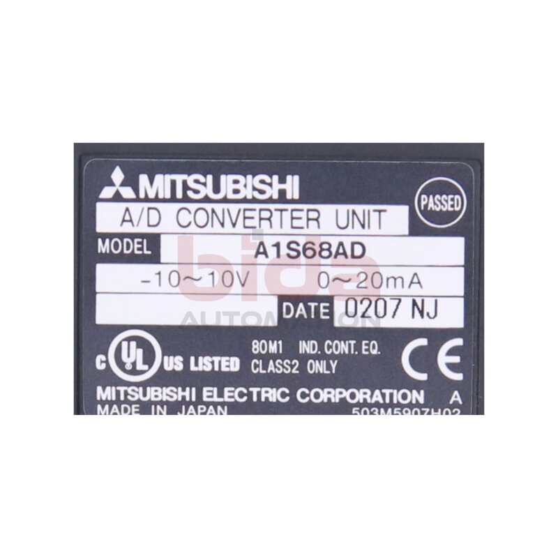 Mitsubishi A1S68AD A/D Wandler-Einheit Converter unit