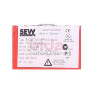 SEW MC07A015-5A3-4-00 Frequenzumrichter / Frequency...
