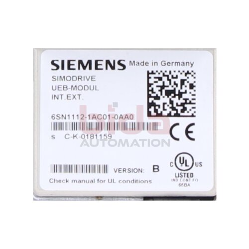 Siemens 6SN1112-1AC01-0AA0 SIMODRIVE 611 &Uuml;berwachungsmodul Monitoring module