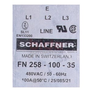 SCHAFFNER FN258-100-35 EMC/EMI-Netzfilter / EMC/EMI mains...