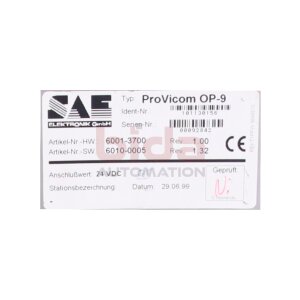 SAE ELEKTRONIK ProVicom OP-9 101130156 HMI-Einheit HMI...