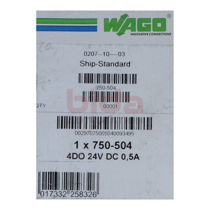WAGO 750-504 4-Kanal-Digitalausgang 4-channel digital output