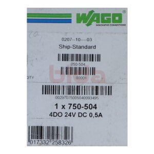 WAGO 750-504 4-Kanal-Digitalausgang 4-channel digital output