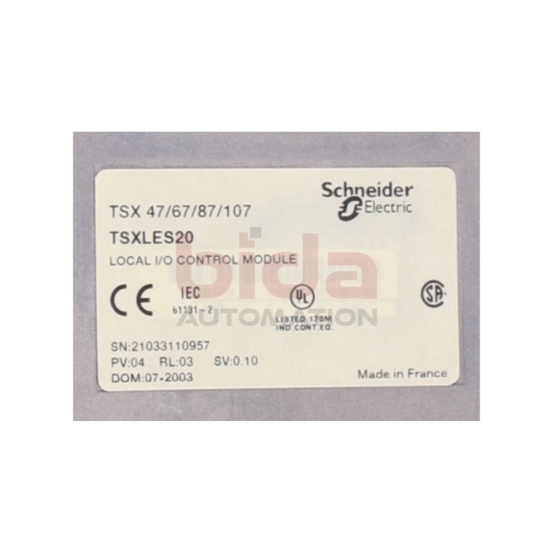Schneider TSXLES20 TSX 47/67/87/107  E/A-Steuermodul  I/O control module