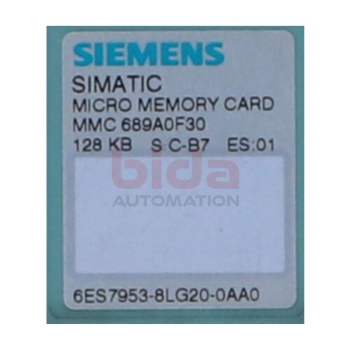 Siemens 6ES7953-8LG20-0AA0 / 6ES7 953-8LG20-0AA0 SIMATIC S7 Mikro-Speicherkarte Micro Memory Card