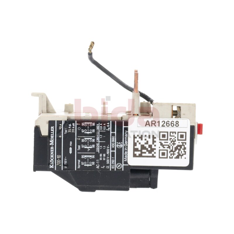 Moeller Z00-10 Motorschutzrelais Motor Protection Relay 10A
