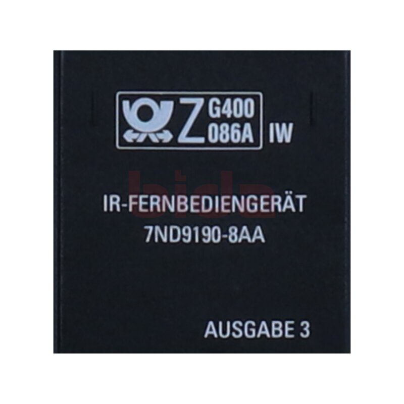 Siemens 7ND9190-8AA / 7ND9 190-8AA Infrarot-Fernbediengeraet / Infrared remote control device