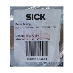 Sick DOL-2312-G05MMA3 Leitungsdose / Anschlussleitung...