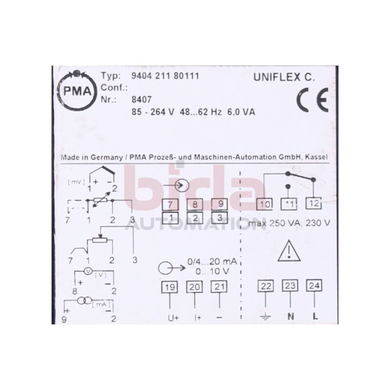PHILLIPS  PMA UNIFLEX-CI 9404 211 80111 Transmitter 85&ndash;264 V AC