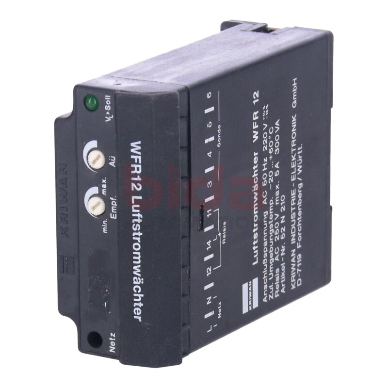 KRIWAN WFR12 / WFR 12 (52 N 210) Luftstromw&auml;chter Airflow monitor