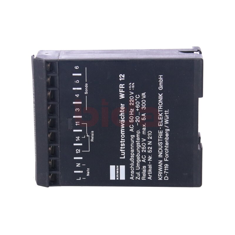 KRIWAN WFR12 / WFR 12 (52 N 210) Luftstromw&auml;chter Airflow monitor
