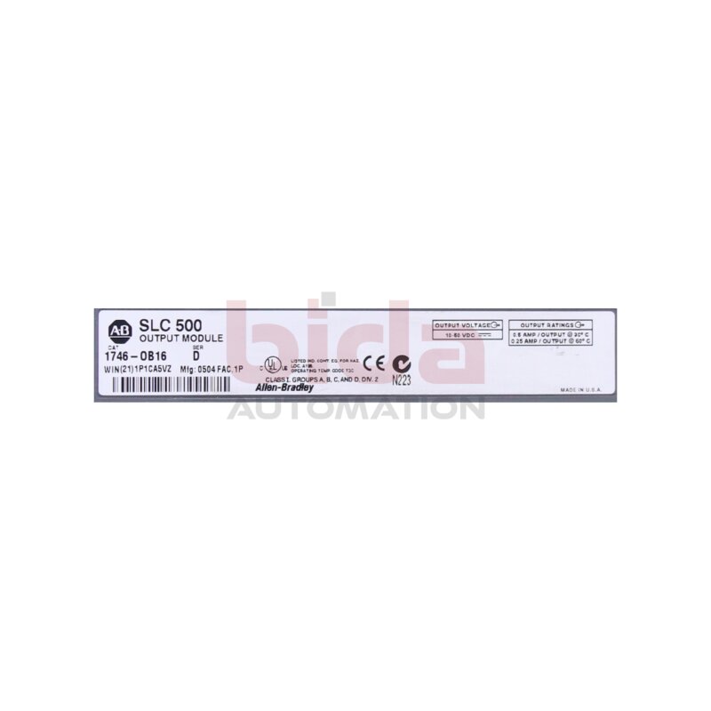 Allen-Bradley 1746-0B16 Eingangsmodul / Input module 10-30V