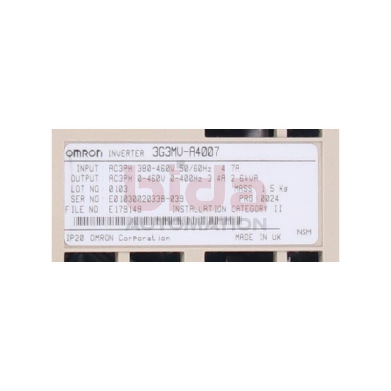 Omron 3G3MV-A4007  Frequenzumrichter / frequency converter