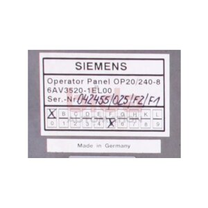 Siemens 6AV3520-1EL00 / 6AV3 520-1EL00  Bedienfeld /...