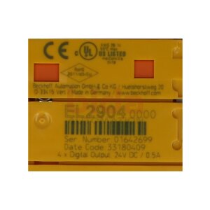Beckhoff EL2904 TwinSAFE EtherCAT-Klemme Terminal 24 V