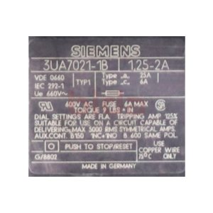 Siemens 3UA7021-1B Überlastrelais Overload Relay...