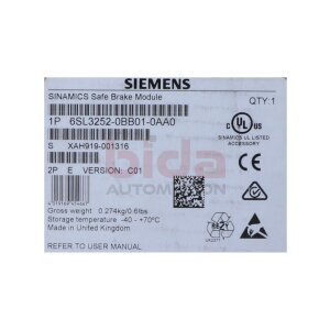 Siemens 6SL3252-0BB01-0AA0 / 6SL3 252-0BB01-0AA0 SINAMICS...