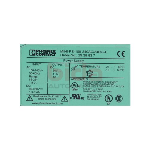 Phoenix Contact MINI-PS-100-240AC/24DC/4 (2938837) Stromversorgung / power supply