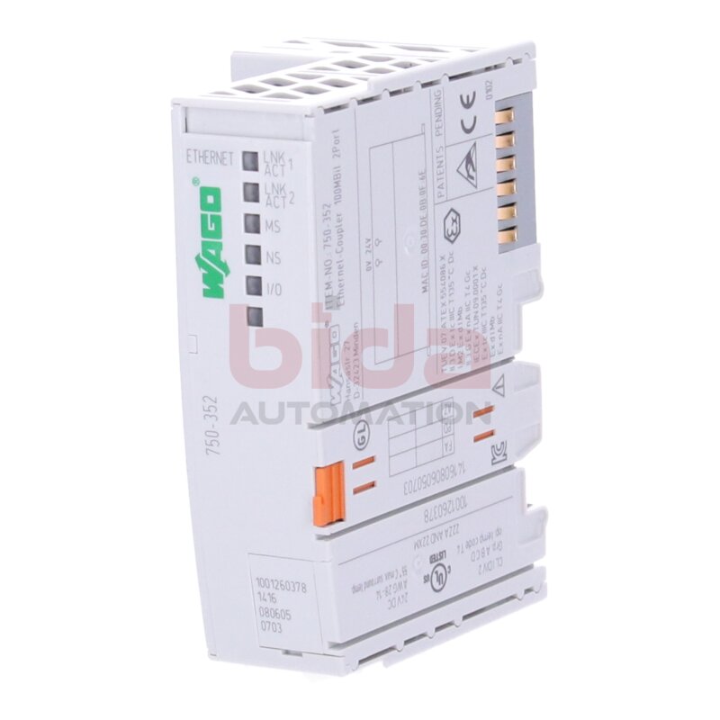 WAGO 750-352 Feldbuskoppler ETHERNET Fieldbus coupler