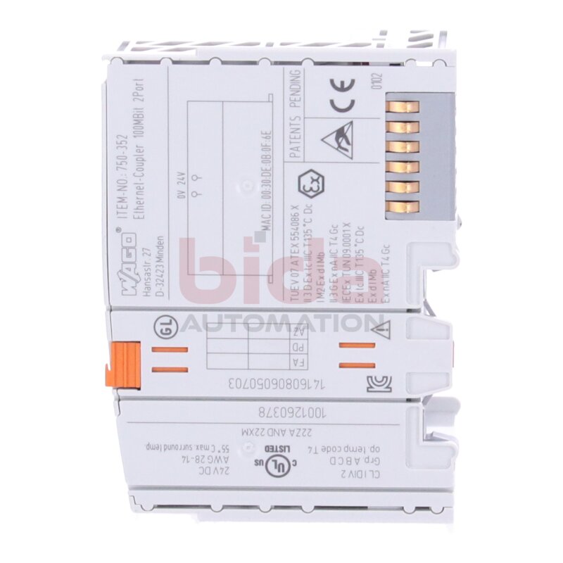 WAGO 750-352 Feldbuskoppler ETHERNET Fieldbus coupler