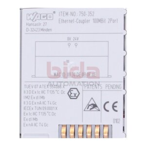 WAGO 750-352 Feldbuskoppler ETHERNET Fieldbus coupler