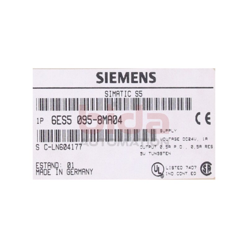 Siemens 6ES5095-8MA04 / 6ES 5095-8MA04 SIMATIC S5, KOMPAKTGERAET / COMPACT DEVICE