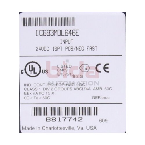 Fanuc IC693MDL646E Digitaleingangs‑Modul / Input Module 24 V