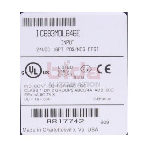 Fanuc IC693MDL646E Digitaleingangs‑Modul / Input Module 24 V