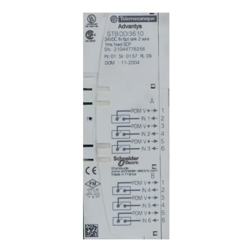 Telemecanique STB DDI3610 Standard-Digitaleingangsmodul / Standard digital input module STB, 24 V DC