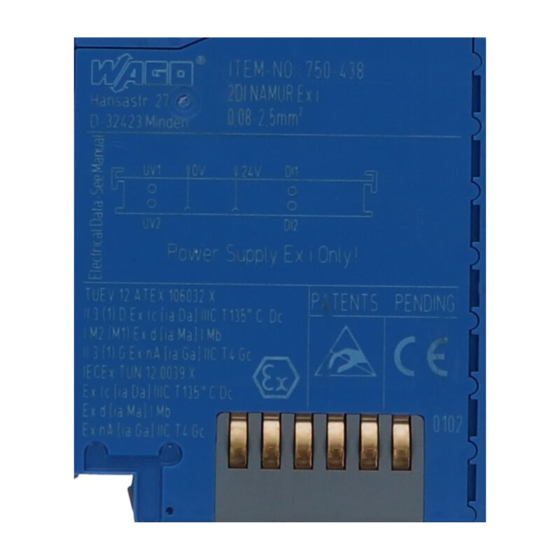 WAGO  750-438 Eingangsklemme / input terminal
