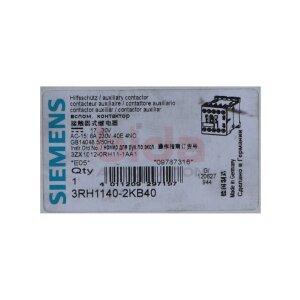 Siemens 3RH1140-2KB40 / 3RH1 140-2KB40 Koppelschütz...