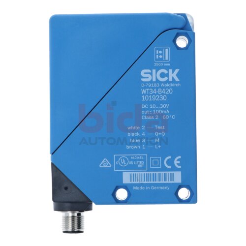 Sick WT34-B420  (1019230) Reflexionslichttaster / reflective light sensor