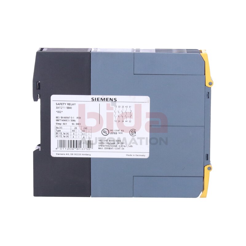 Siemens 3SK1211-1BB40 7 3SK1 211-1BB40 SIRIUS Sicherheitsschaltger&auml;t / safety switch 24V