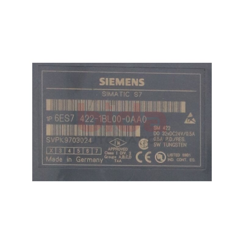 Siemens 6ES7422-1BL00-0AA0 / 6ES7 422-1BL00-0AA0 Digitalausgabe / digital edition DC 24V, 0,5A