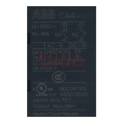 ABB CA4-01 (A600 Q600) Hilfskontakt Auxiliary contact