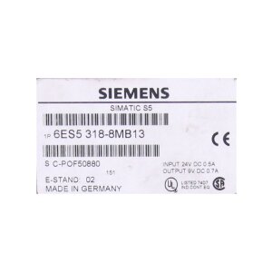 Siemens 6ES5318-8MB13 / 6ES5 318-8MB13 SIMATIC S5...