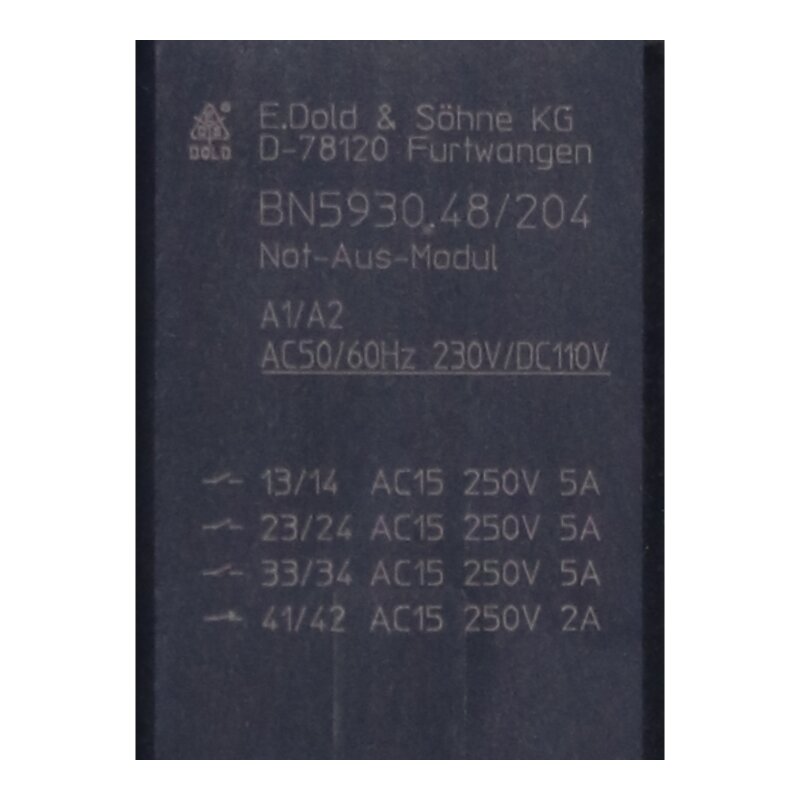E.Dold &amp; S&ouml;hne BN5930 (BN5930.48/204) Not-Aus-Modul Emergency stop module