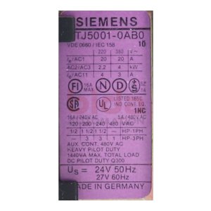 Siemens 3TJ5001-0AB0 Schütz Contector 24V