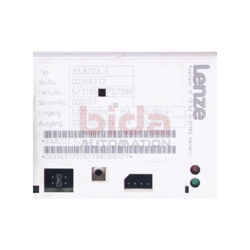 LENZE 33.8203_E  (00356372) Frequenzumrichter / Frequency converter