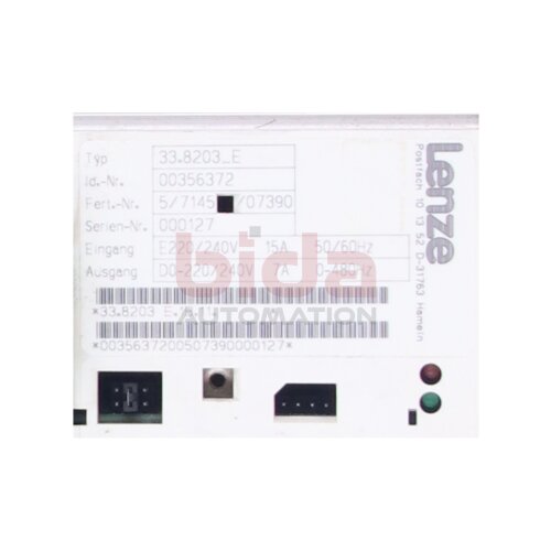 LENZE 33.8203_E  (00356372) Frequenzumrichter / Frequency converter