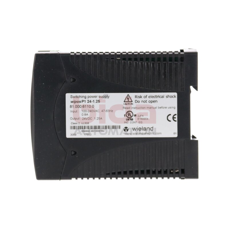 Wieland wiposP1 24-1.25 (81.000.6110.0) Schaltnetzteil Switch Power Supply 100-240 VAC  0,8A