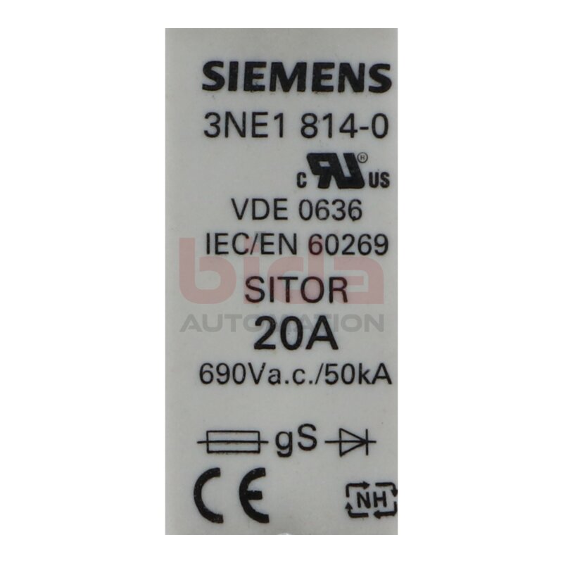 Siemens 3NE1814-0 / 3NE1 814-0 SITOR-Sicherungseinsatz Fuse insert