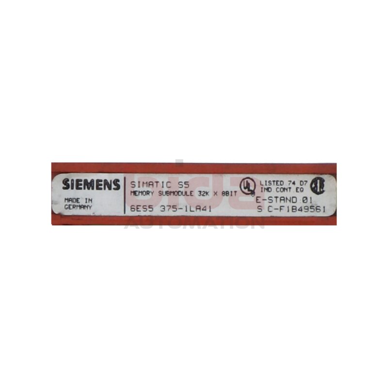 Siemens 6ES5375-1LA41 / 6ES5 375-1LA41 SIMATIC S5, Speichermodul 375 CMOS-EPROM Memory module