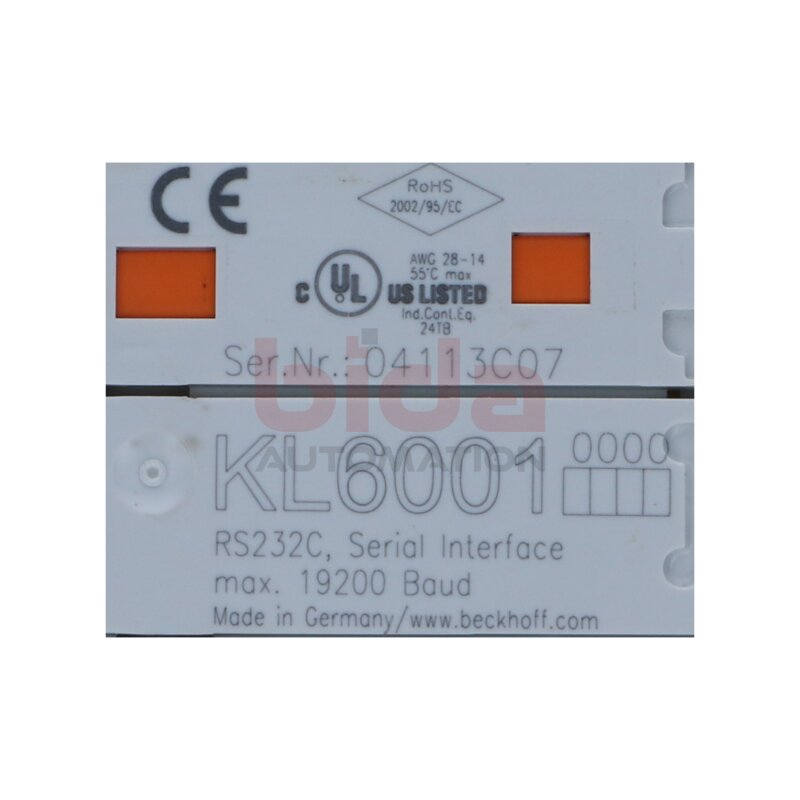 BECKHOFF KL6001 (04113C07)  Busklemme, 1-Kanal-Kommunikations-Interface / Bus terminal, 1-channel communication interface , seriell, RS232