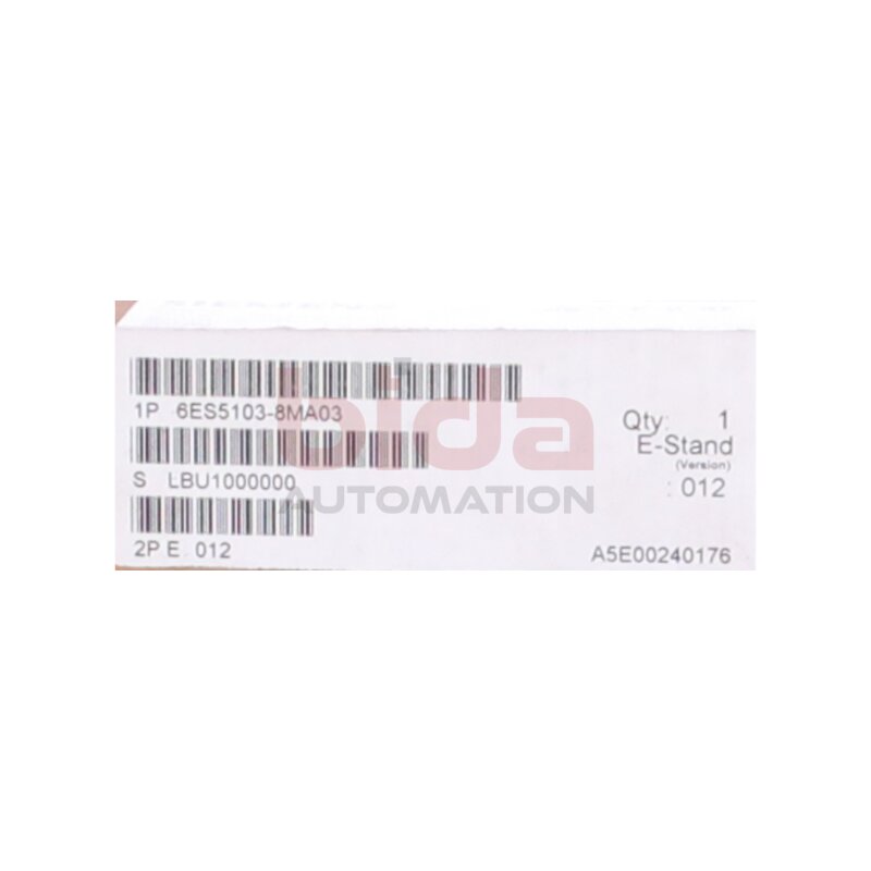Siemens 6ES5103-8MA03 / 6ES5 103-8MA03 SIMATIC S5 CPU 103 Zentralbaugruppe Central Assembly f&uuml;r S5-100U