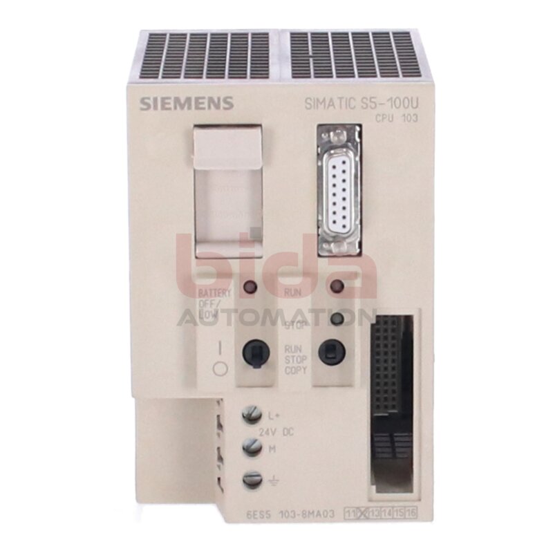 Siemens 6ES5103-8MA03 / 6ES5 103-8MA03 SIMATIC S5 CPU 103 Zentralbaugruppe Central Assembly f&uuml;r S5-100U