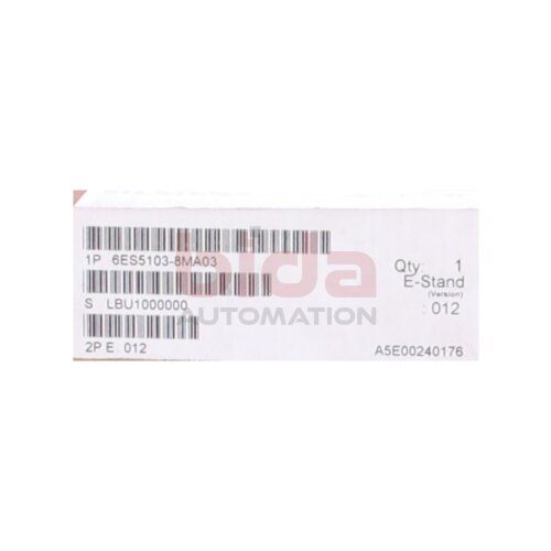 Siemens 6ES5103-8MA03 / 6ES5 103-8MA03 SIMATIC S5 CPU 103 Zentralbaugruppe Central Assembly f&uuml;r S5-100U